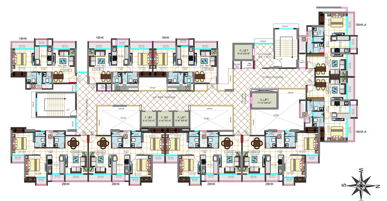 Larkins 315 Panchpakhadi Thane Typical Plan